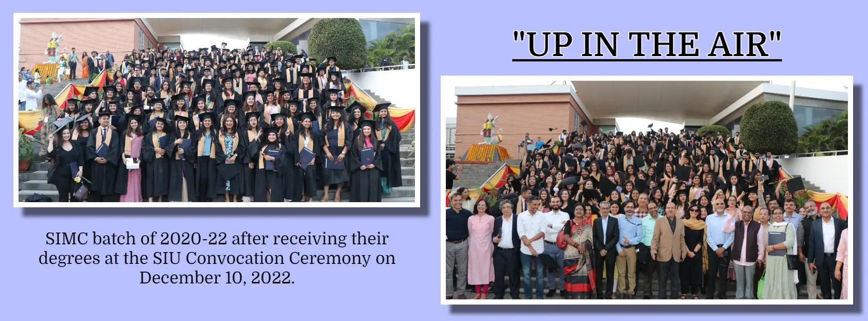 SIMC batch of 2020-22 after receiving their degrees at the SIU Convocation Ceremony on December 10, 2022